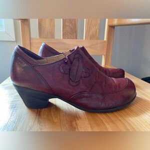 Gabor Burgundy Leather Booties